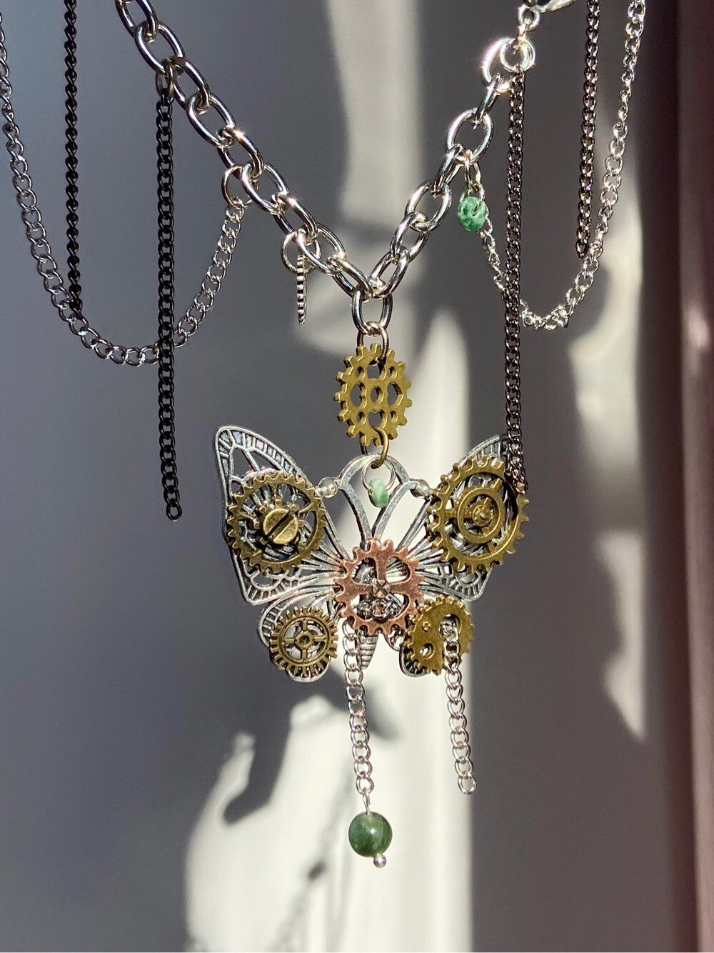 Mechanical Butterfly Necklace,Lumivault.