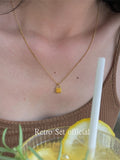 18K Gold Letter Lock Necklace,18K gold (letter A),Lumivault.