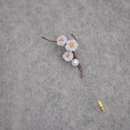 Mini Plum Blossom Velvet Brooch