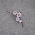 Mini Plum Blossom Velvet Brooch,1,Lumivault.