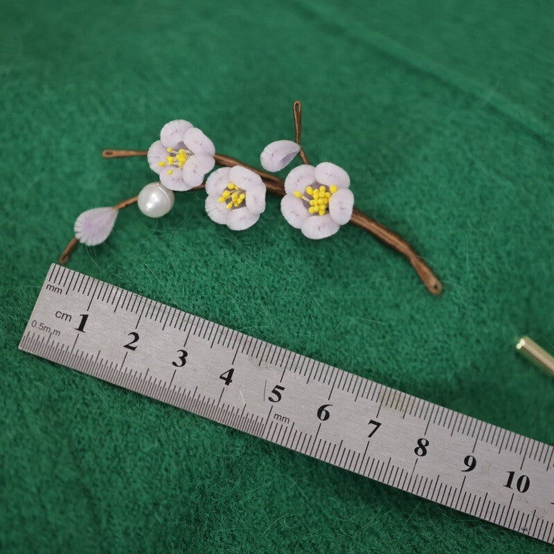 Mini Plum Blossom Velvet Brooch