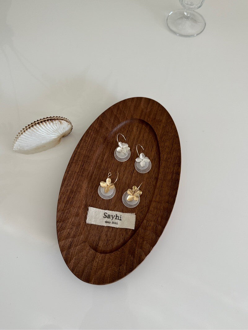 Lilac Flower Capiz Shell Earrings,Lumivault.