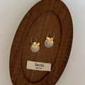 Lilac Flower Capiz Shell Earrings,Gold (Gold plated Copper),Lumivault.