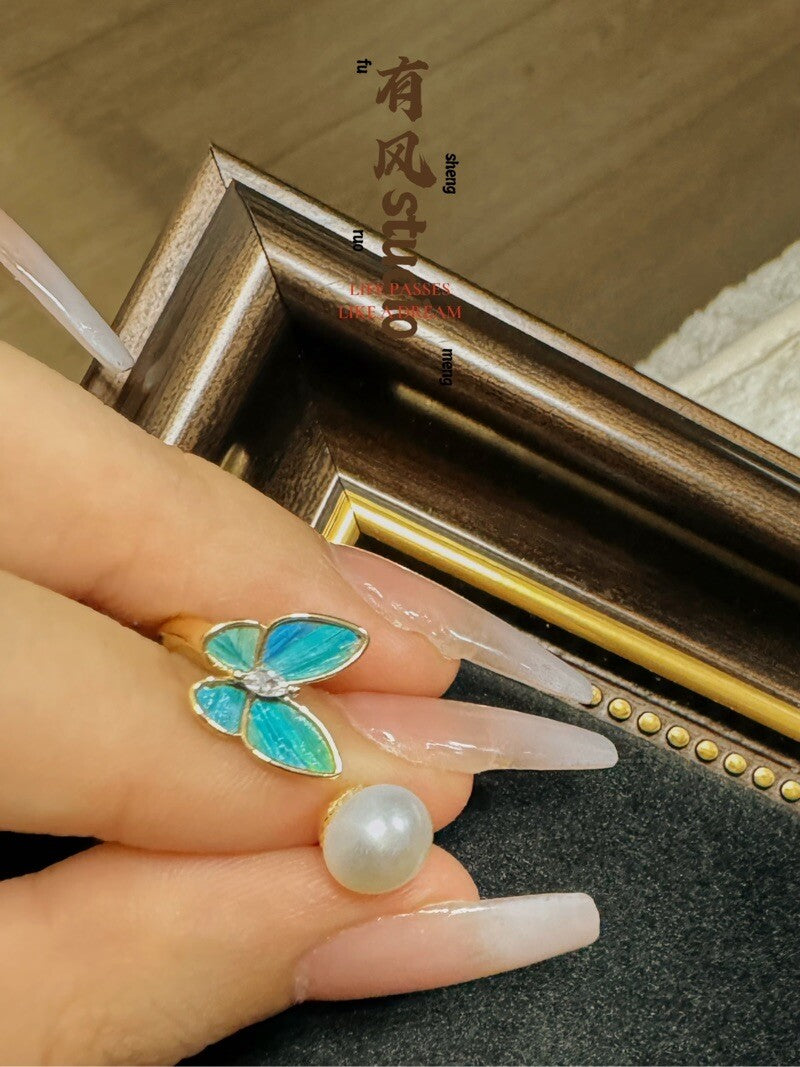 Handmade Small Butterfly Earrings,Lumivault.