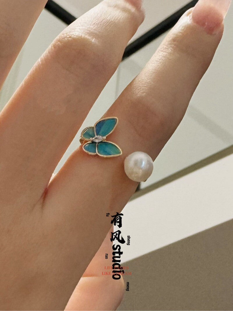 Handmade Small Butterfly Earrings,Lumivault.