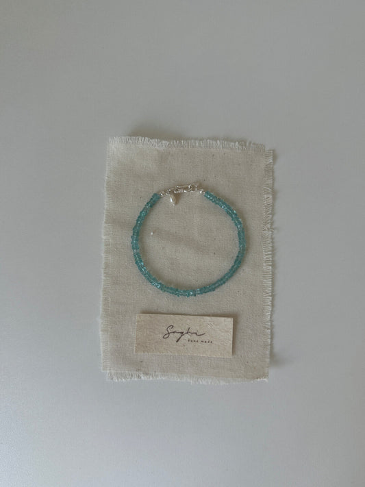 Blue Apatite Beaded Bracelet & Necklace - Lumivault