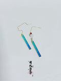 Imitation Kingfisher Feather Earrings,Lumivault.