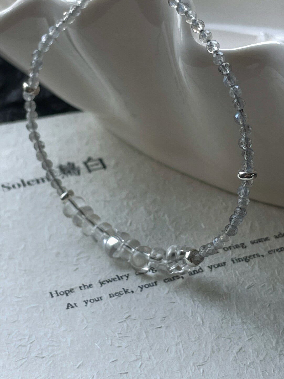 Cold Moon Crystal Bracelet,Crystal + Moonstone,Lumivault.