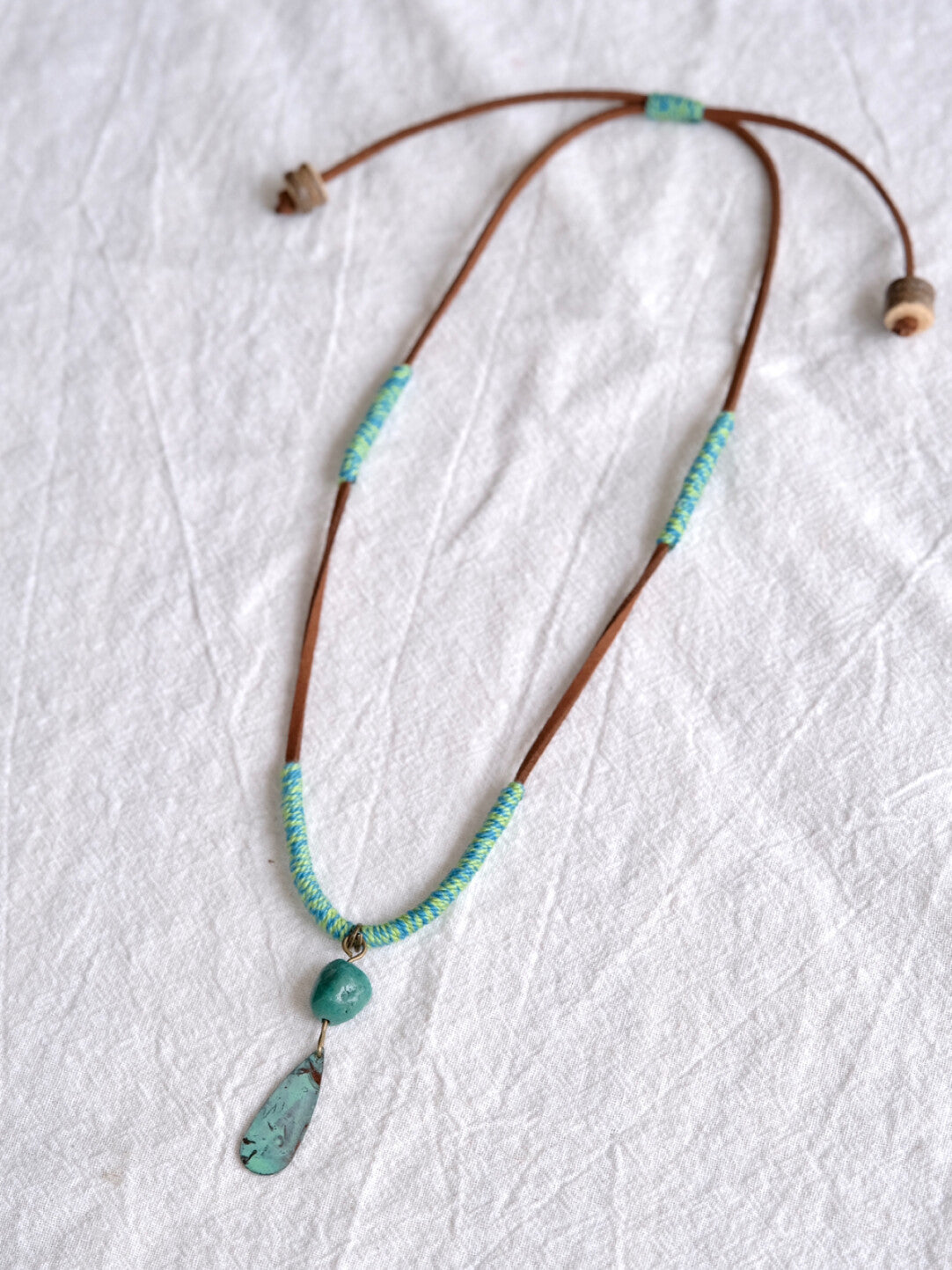 Water Drop Patina Necklace