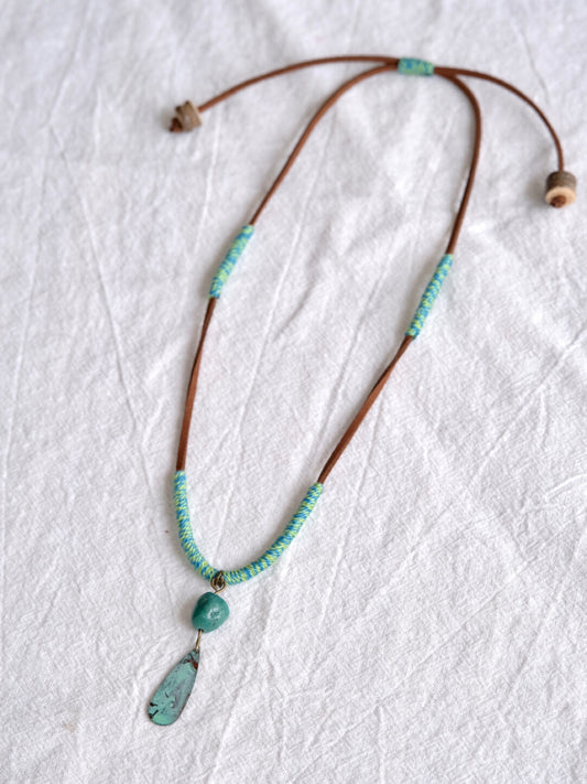 Water Drop Patina Necklace