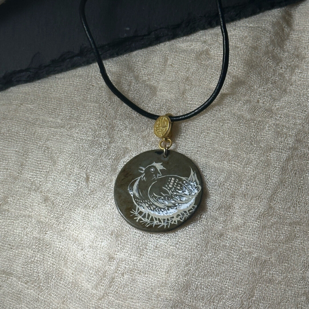 Chicken Lacquer Necklace,Lumivault.