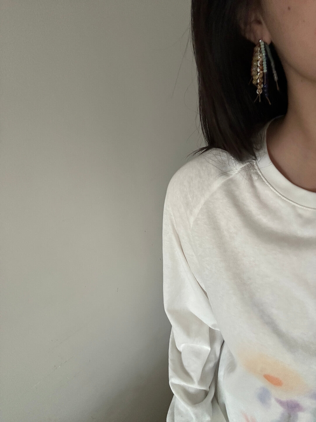 Handcrafted Natural Stone Tassel Drop Earrings,Lumivault.