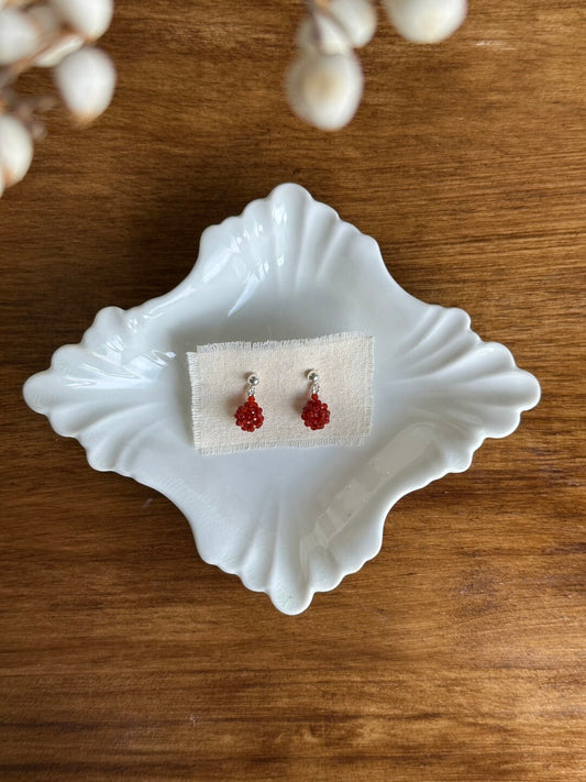 A Little Berry Beaded Earrings,Lumivault.