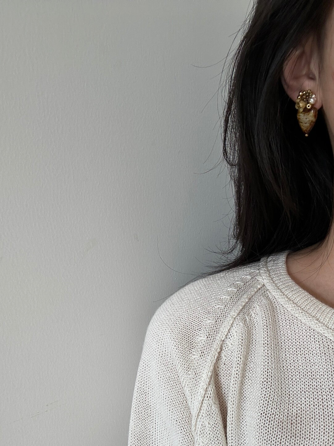 Heart Floral Beaded Earrings - Lumivault