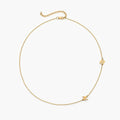 Customized Side Letter Necklace,1 golden letter (order remarks) / 35+5cm,Lumivault.