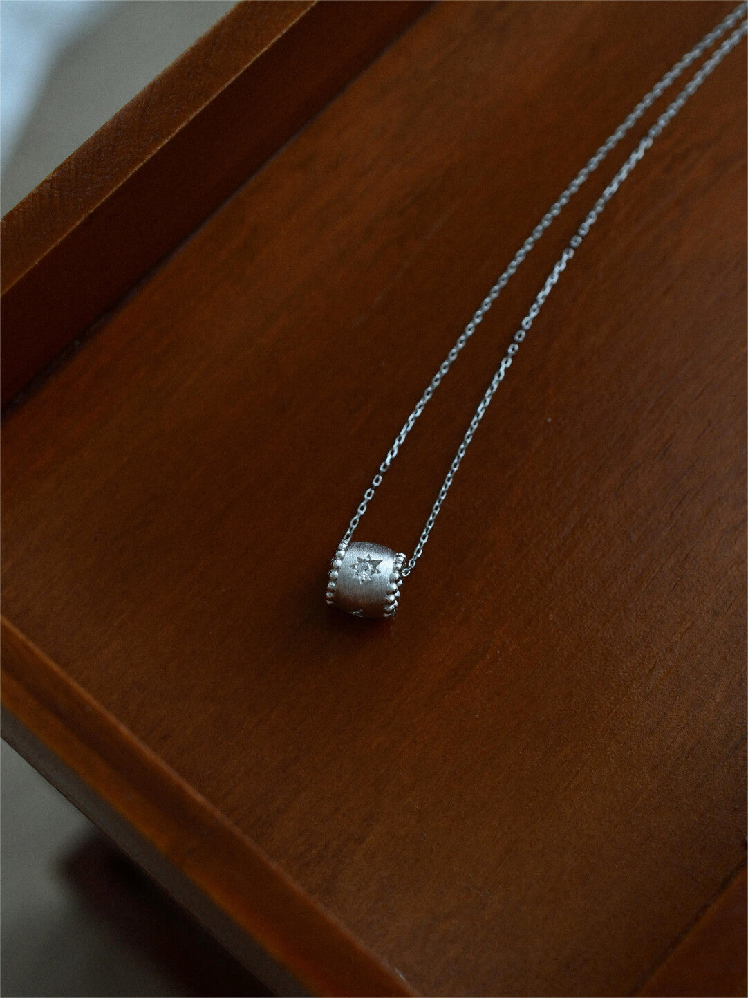 Star Wheel Small Rotary Silver Necklace,Lumivault.