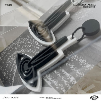 Eye of Time Acrylic Earrings