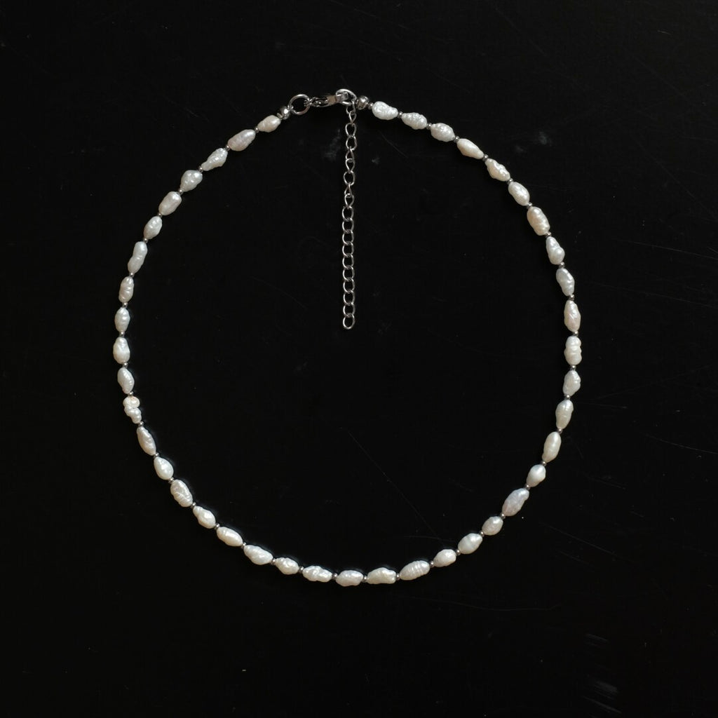 Floating World Pearl Necklace,Lobster Claw Clasp(36.5+5cm),Lumivault.