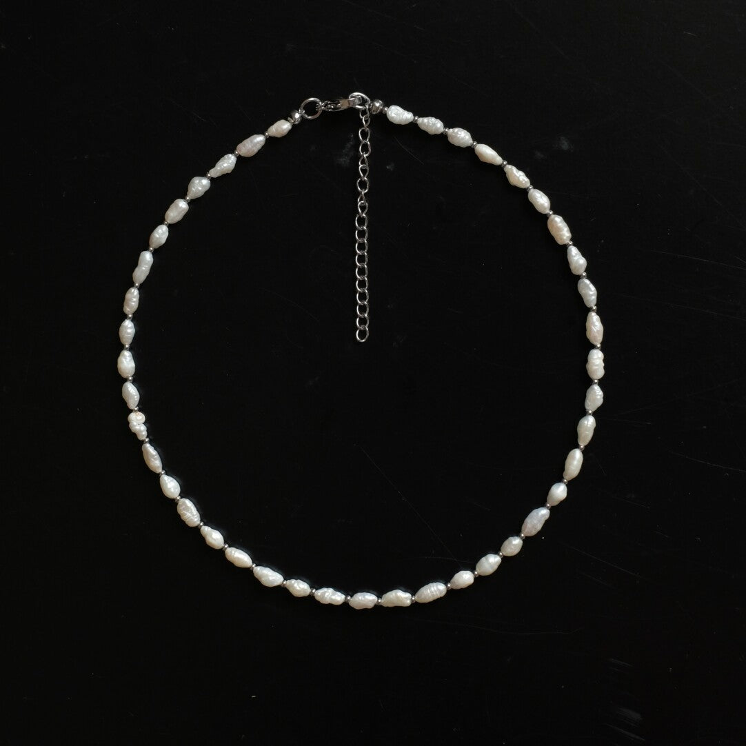 Floating World Pearl Necklace,Lobster Claw Clasp(36.5+5cm),Lumivault.
