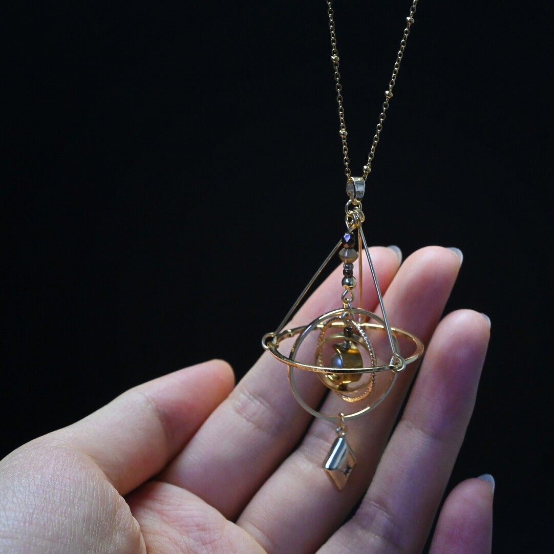 Vintage Planet Movement Necklace,Lumivault.