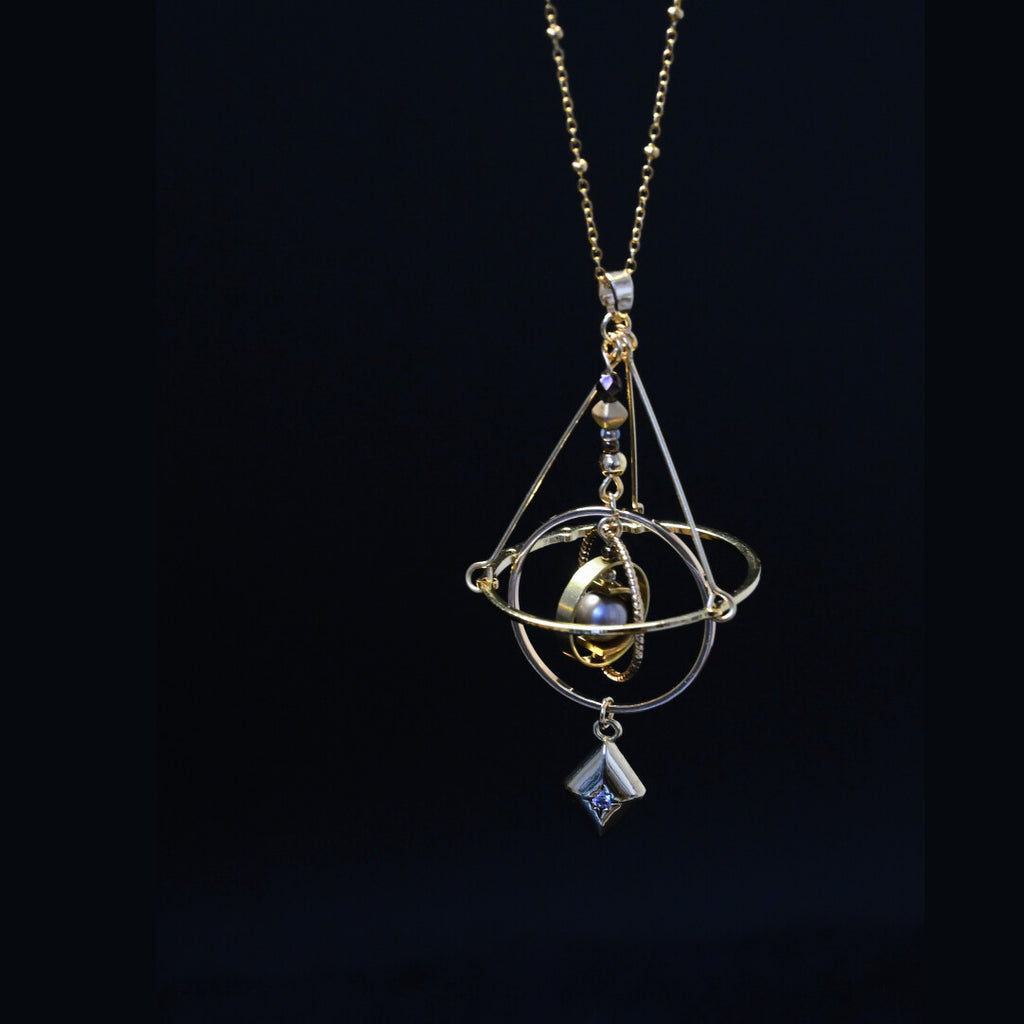 Vintage Planet Movement Necklace,Lumivault.