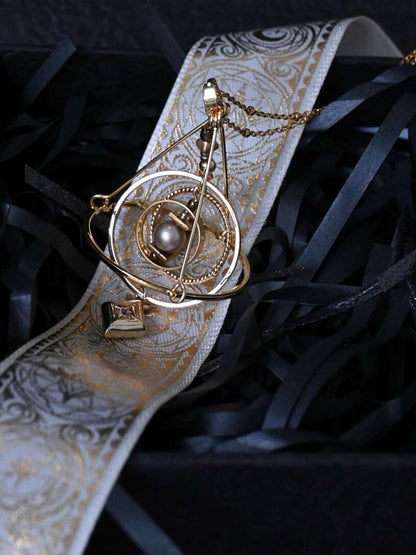 Vintage Planet Movement Necklace