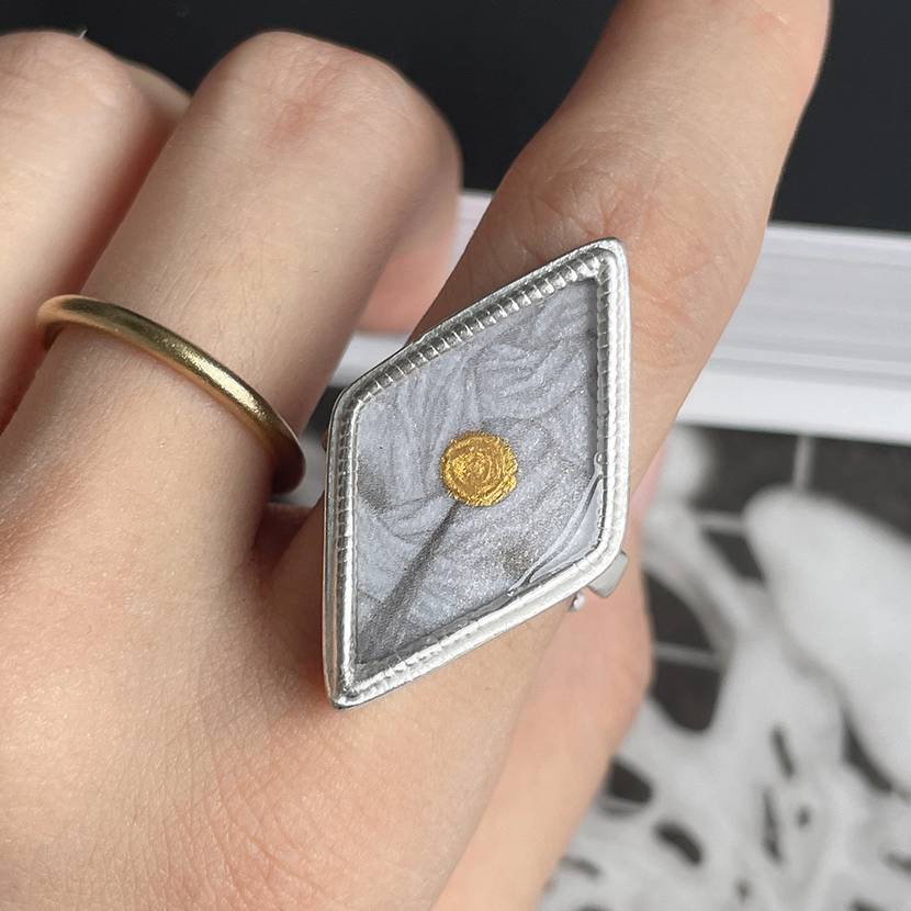 Handmade Ink Painting Elements  Ring