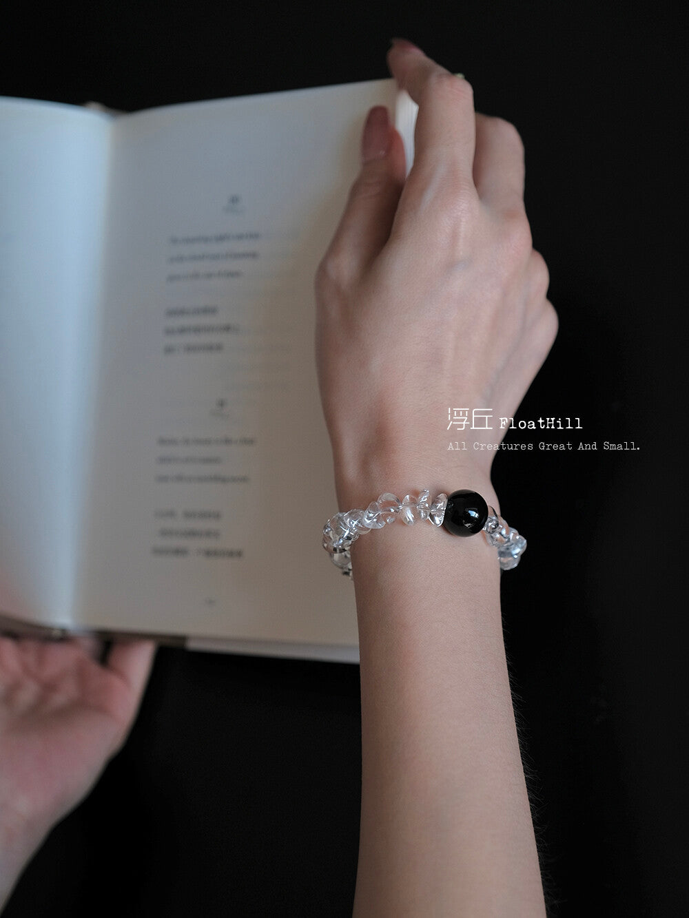 Half Moon Crystal Bracelet,Lumivault.