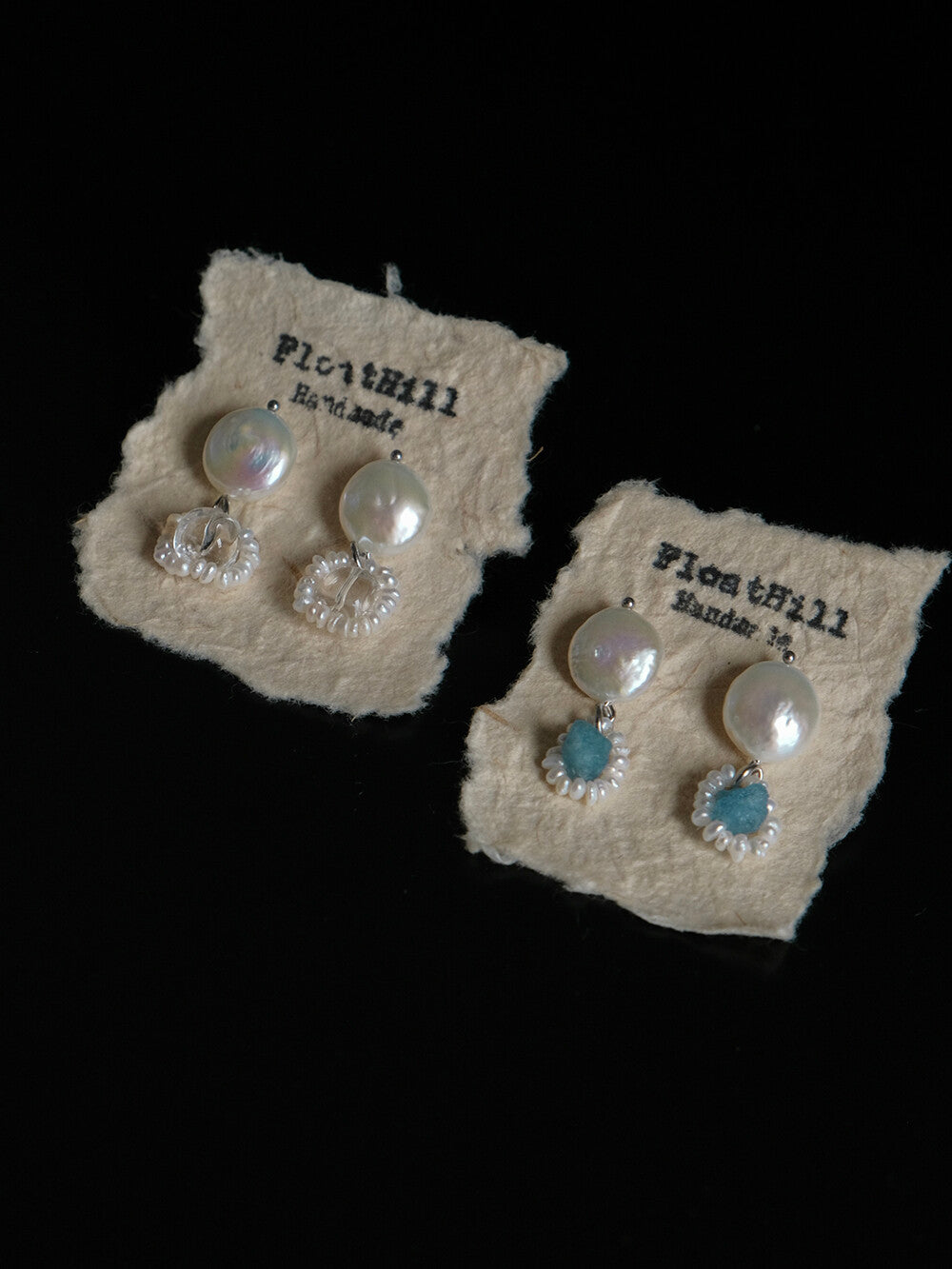 Blue Island Baroque Pearl Earrings