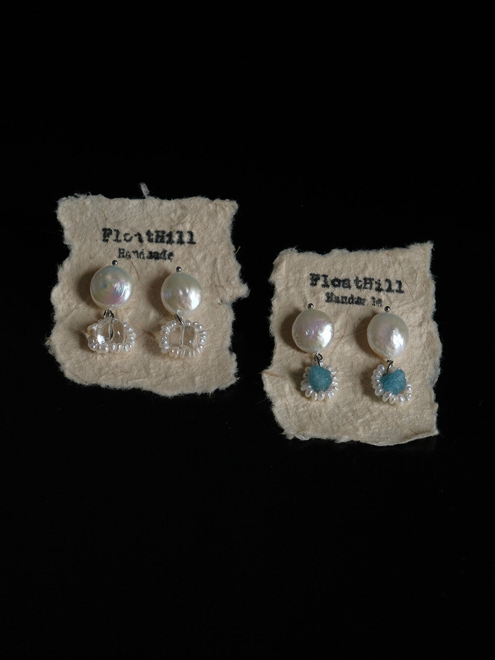 Blue Island Baroque Pearl Earrings
