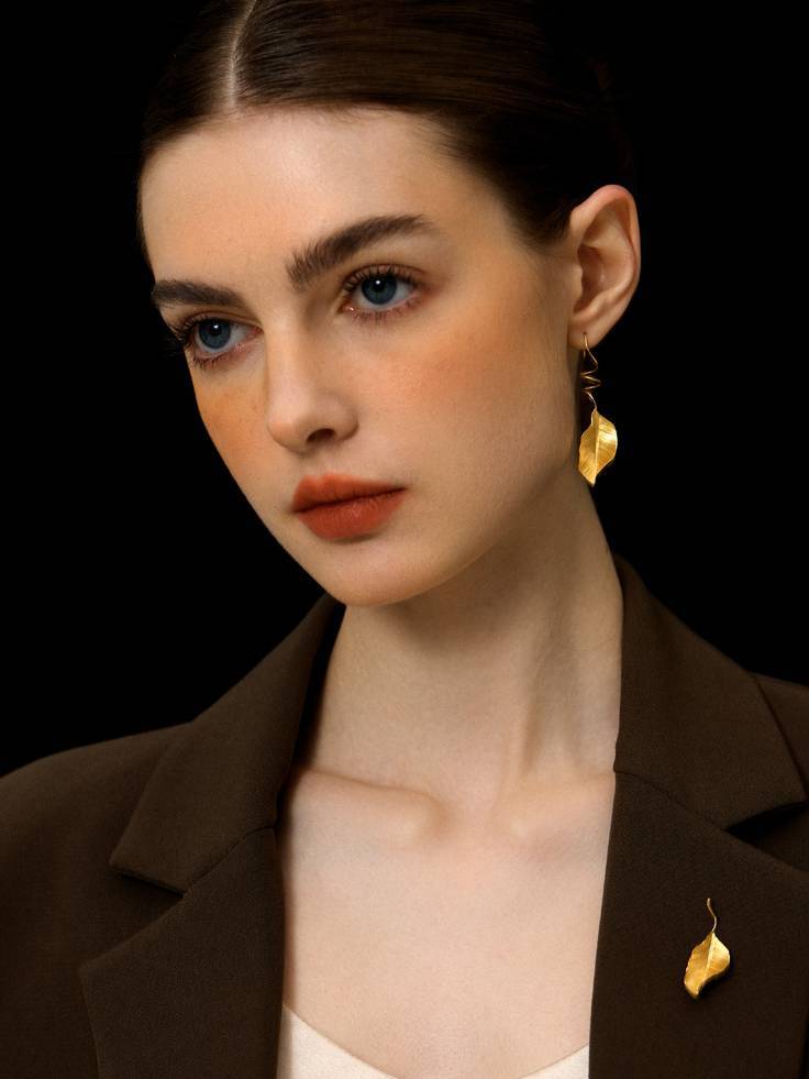 Autumn Leaves Silver Brooch