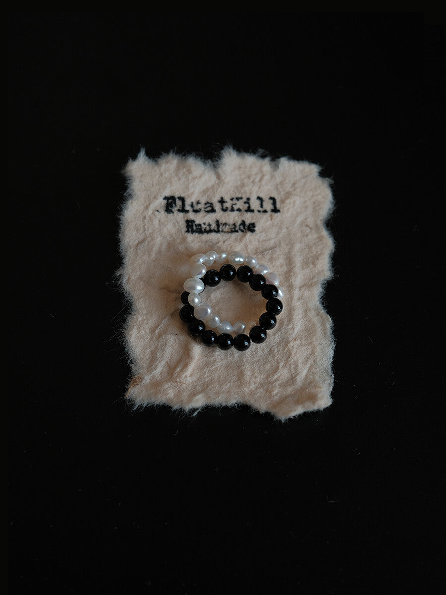 Half Moon Elastic Ring,B,Lumivault.