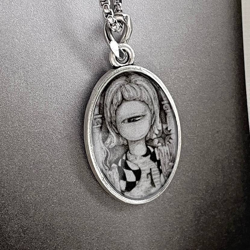 Handmade Painting Elements Necklace