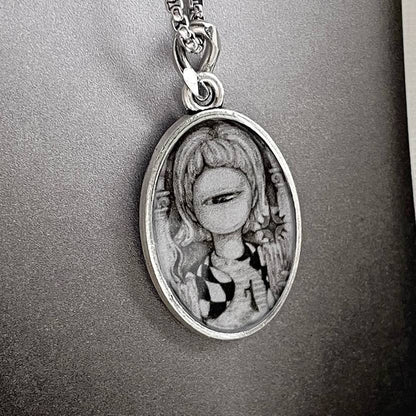 Handmade Painting Elements Necklace