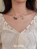 Puppytime Enamel Pearl Necklace,Lumivault.