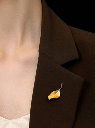 Autumn Leaves Silver Brooch