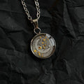 Handmade Moonlight Sunlight Necklace,Moonlight (Titanium Steel Silver),Lumivault.
