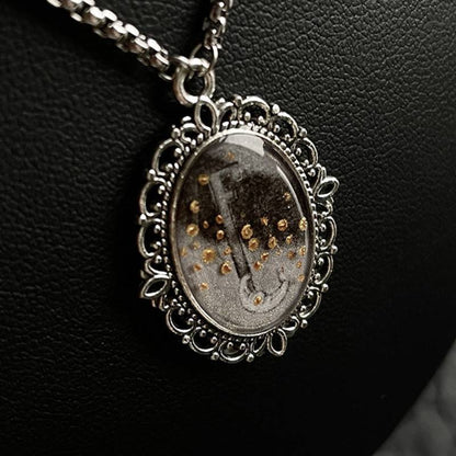 Vintage Handmade Painting Elements Necklace