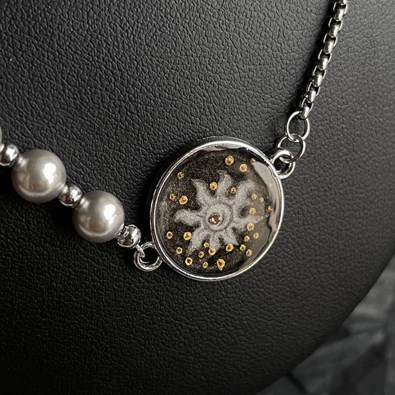 Handmade Ink Painting Elements Choker