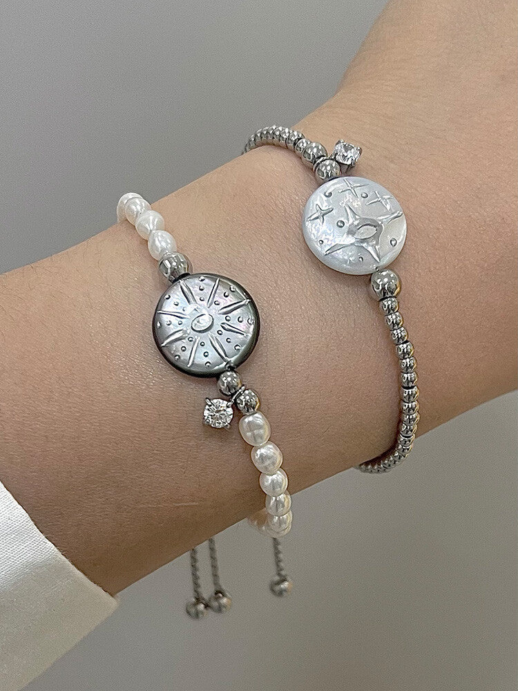 Handmade Pearl Star Bracelet,Lumivault.