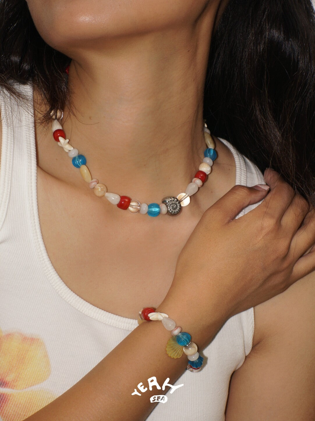 Ocean Beaded Bracelet,Lumivault.