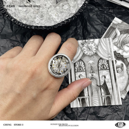 Handmade Ink Painting Elements  Ring