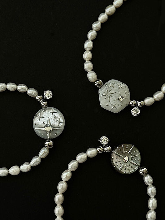 Handmade Pearl Star Bracelet