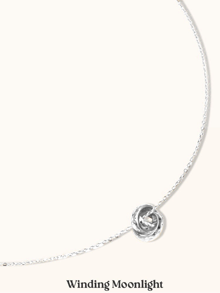 Three Ring Necklace,Silver,Lumivault.