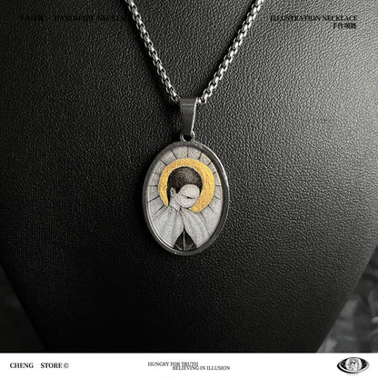 Handmade Painting Elements Necklace