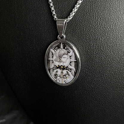 Handmade Painting Elements Necklace