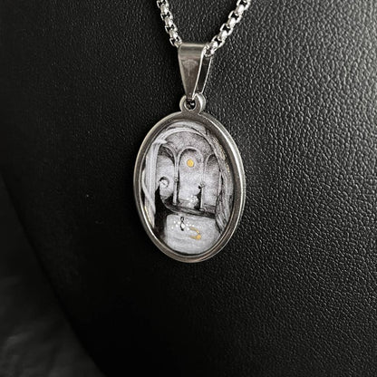 Handmade Painting Elements Necklace