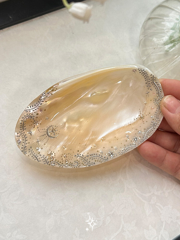 Star Pattern Shell Tray,BK03 (9x5cm),Lumivault.