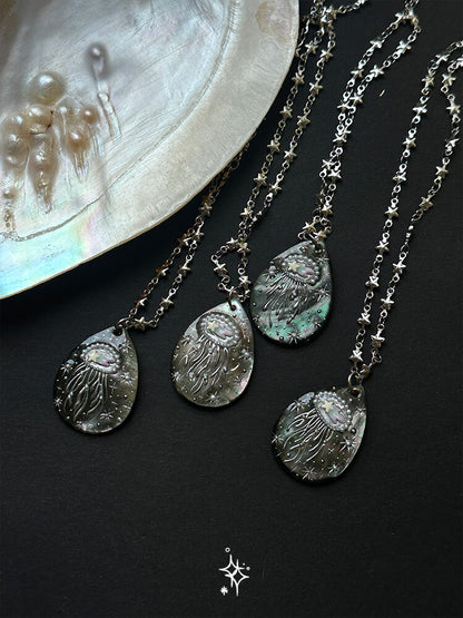 Water Drop Starry Jellyfish Necklace