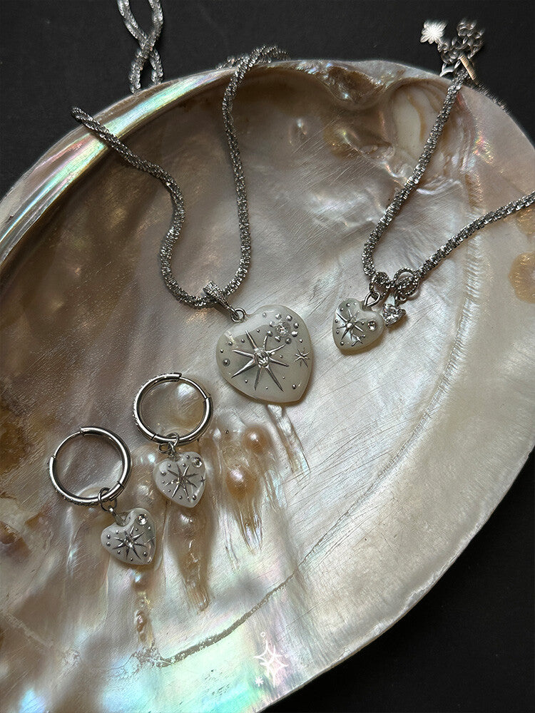Star Shining Necklace,NE04-Z3 Earrings + Bracelet + Necklace,Lumivault.